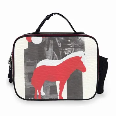 Wwf Przewalskis Horse Portable Leather Lunch Bag