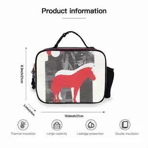 Wwf Przewalskis Horse Portable Leather Lunch Bag