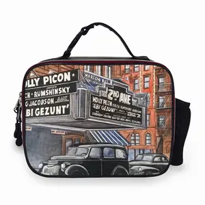 #2Nd Avenue Theater New York City Portable Leather Lunch Bag