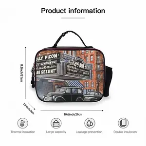 #2Nd Avenue Theater New York City Portable Leather Lunch Bag