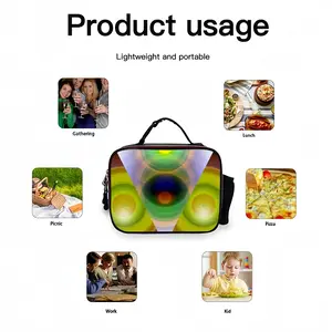 Eyes Space Portable Leather Lunch Bag