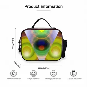 Eyes Space Portable Leather Lunch Bag