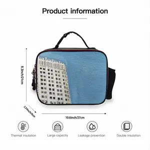 White House Portable Leather Lunch Bag