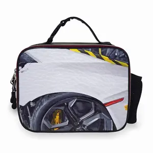 Lamborghini And Ribbons Portable Leather Lunch Bag