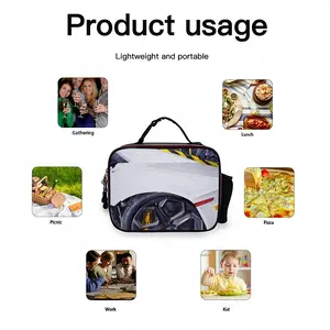 Lamborghini And Ribbons Portable Leather Lunch Bag