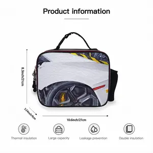 Lamborghini And Ribbons Portable Leather Lunch Bag