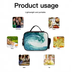 Wave Portable Leather Lunch Bag