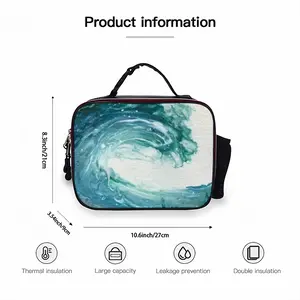 Wave Portable Leather Lunch Bag