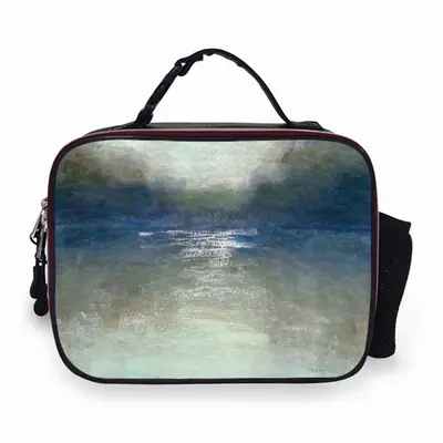 Misty Lake Portable Leather Lunch Bag