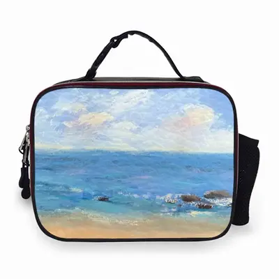 At The Beach Portable Leather Lunch Bag