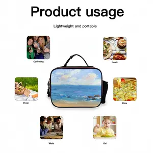 At The Beach Portable Leather Lunch Bag