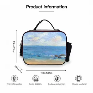 At The Beach Portable Leather Lunch Bag