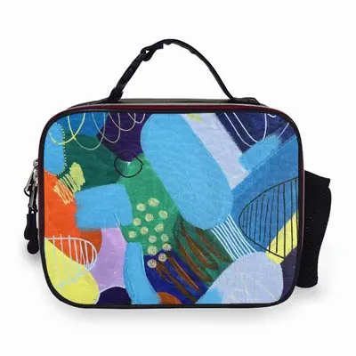 Flashy Emotions Portable Leather Lunch Bag