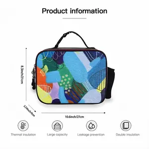 Flashy Emotions Portable Leather Lunch Bag