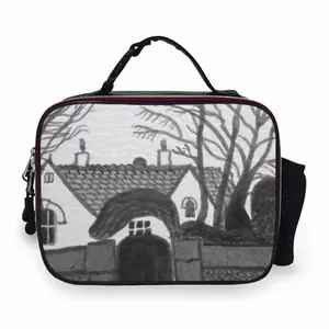 Creepy Cottage Portable Leather Lunch Bag