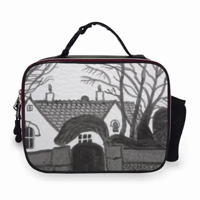 Creepy Cottage Portable Leather Lunch Bag