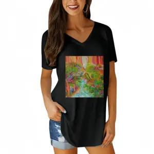 Women El Dorado V-neck Short Sleeve T-Shirt (Long)