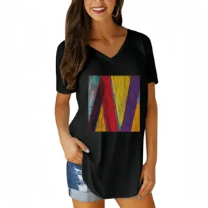 Women Prelude #13 V-neck Short Sleeve T-Shirt (Long)