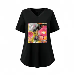 Women Rabid V-neck Short Sleeve T-Shirt (Long)