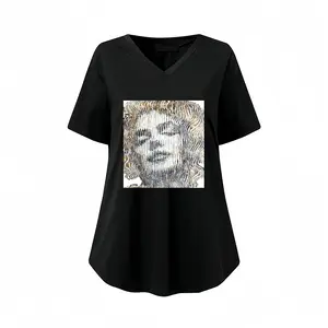 Women Marylin A Jamais V-neck Short Sleeve T-Shirt (Long)