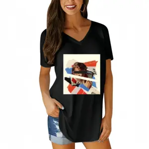 Women Victory Lap V-neck Short Sleeve T-Shirt (Long)