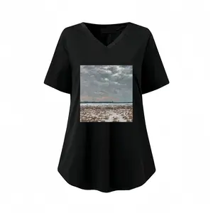 Women Winter Field V-neck Short Sleeve T-Shirt (Long)