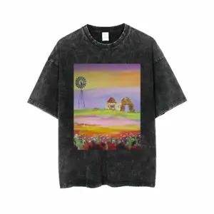 Men Windmill Short Sleeve T-Shirt (Denim Fabric)