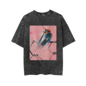 Men Wee Bird Short Sleeve T-Shirt (Denim Fabric)