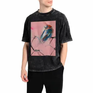 Men Wee Bird Short Sleeve T-Shirt (Denim Fabric)