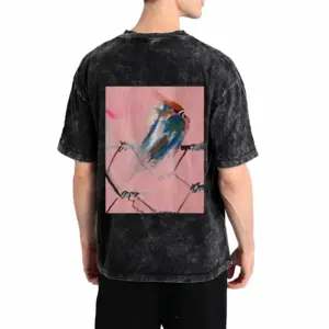 Men Wee Bird Short Sleeve T-Shirt (Denim Fabric)