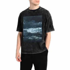 Men Ebb And Flow Short Sleeve T-Shirt (Denim Fabric)