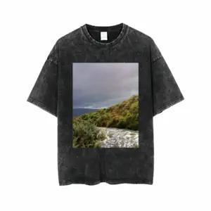 Men A Wintery Kildonan Burn Short Sleeve T-Shirt (Denim Fabric)