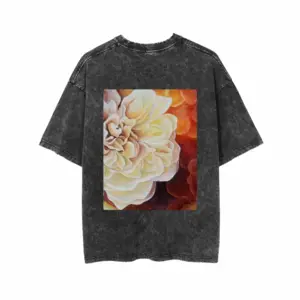 Men Roses Short Sleeve T-Shirt (Denim Fabric)