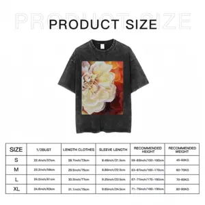 Men Roses Short Sleeve T-Shirt (Denim Fabric)