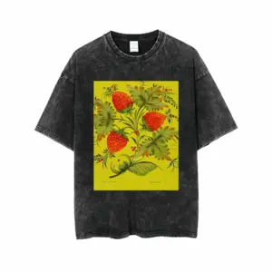 Men Raspberry Short Sleeve T-Shirt (Denim Fabric)