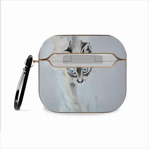 Cat With Fish Airpods 3 Case (Hard Shell, Rose Gold)