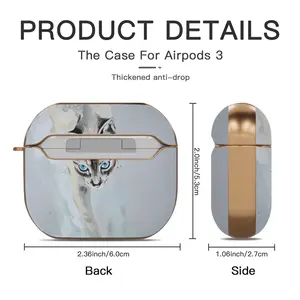 Cat With Fish Airpods 3 Case (Hard Shell, Rose Gold)