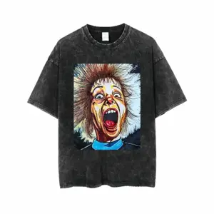 Men Scream Short Sleeve T-Shirt (Denim Fabric)