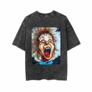 Men Scream Short Sleeve T-Shirt (Denim Fabric)