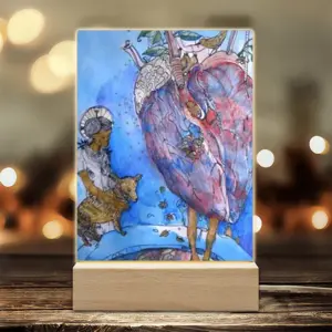 The Heart Of Dog Acrylic Lamp (Rectangle)