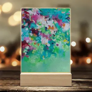 Calming Thoughts Acrylic Lamp (Rectangle)