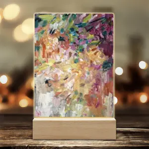 Fading Flowers Acrylic Lamp (Rectangle)