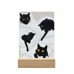 Cats With Thread Acrylic Lamp (Rectangle)