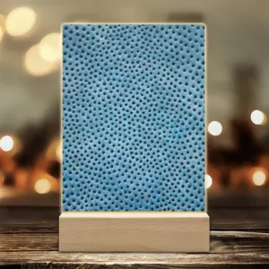 Holes Blue Acrylic Lamp (Rectangle)