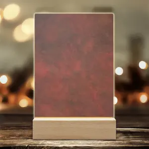 Burnt Red Clouds Acrylic Lamp (Rectangle)