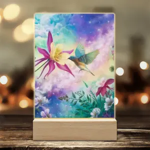 Blossoming Of Life Acrylic Lamp (Rectangle)