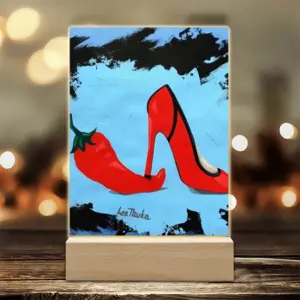 Under The Heel - Erotic Women Girl Feminism Acrylic Lamp (Rectangle)