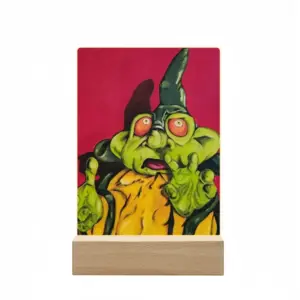 Green Alien Wizard Acrylic Lamp (Rectangle)