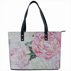 Large Peony Palette Knife Shopping Handbag