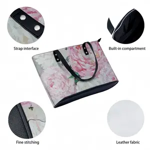 Large Peony Palette Knife Shopping Handbag